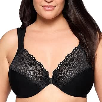 Glamorise Women's Wonderwire Front-closure Bra Underwire #1245