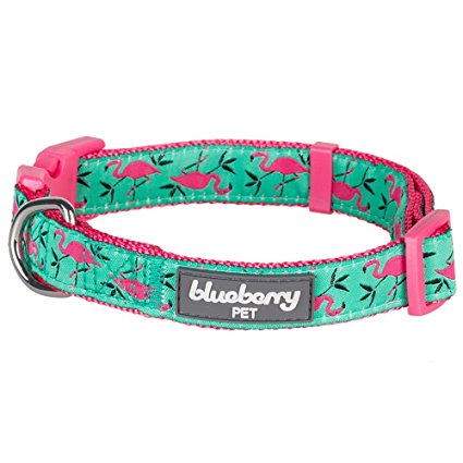 Blueberry Pet 9 Patterns Statement Collection Dog Collars with Awesome Small Animal Prints & 2 Patterns Personalized Collars, Matching Leash & Harness Available Separately