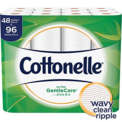 Cottonelle Ultra GentleCare Toilet Paper, Sensitive Bath Tissue, 48 Double Rolls