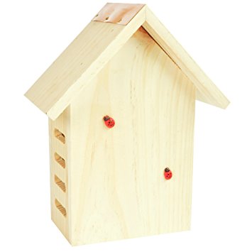 Gardirect Wildlife Wooden Ladybird House, Lacewing Home, Natural Insect Hotel