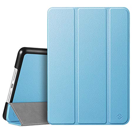 Fintie Case for iPad 7th Generation 10.2 Inch 2019 - Lightweight Slim Shell Standing Hard Back Cover with Auto Wake/Sleep Feature for iPad 10.2" Tablet, Blue