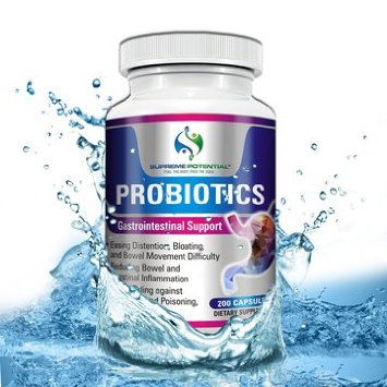 Probiotics Acidophilus by Supreme Potential for Digestion ::200 Vegan Capsules::Up to 50 billion live cultures
