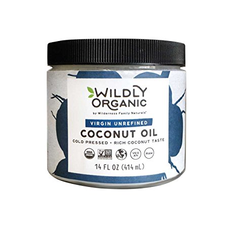 Wildly Organic Coconut Oil - Virgin Unrefined (Same as Extra Virgin) Cold Pressed, Non-GMO, Vegan, Raw - 14 FL OZ
