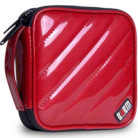 32 Capacity Pu Leather Cover CD / DVD Wallet, Various Colors - Red
