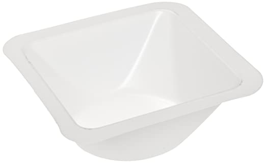 Heathrow Scientific HD1420A Polystyrene Small Standard Weighing Boat, 46mm Length X 46mm Width X 8mm Depth, White (Pack of 500)
