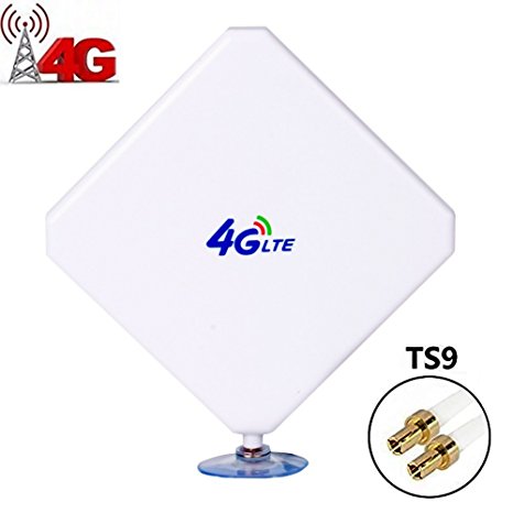 35DBI GSM High Gain 4G LTE Antenna Wifi Signal Booster Amplifier Modem Adapter Network Reception Long Range Antenna With TS9 Connector Cable for Mobile Hotspot(35DBI TS9 Connector)