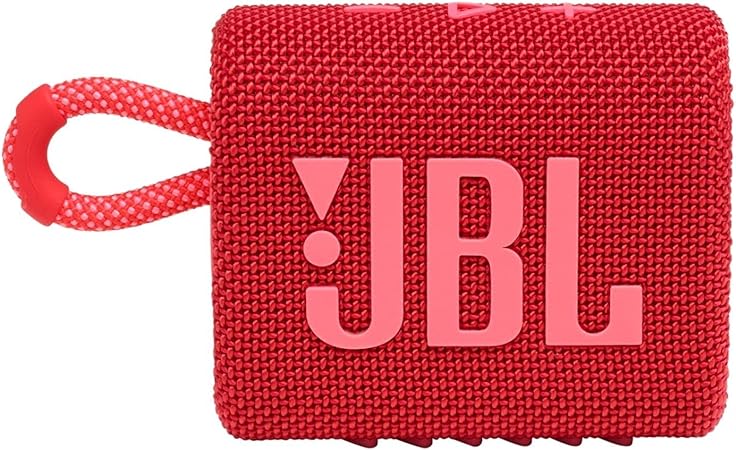 JBL Go 3: Portable Speaker with Bluetooth, Built-in Battery, Waterproof and Dustproof Feature - Red (JBLGO3REDAM)