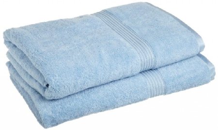 Luxury Spa Collection - 2 pc Bath Towel Set - 100% Egyptian Cotton, LIGHT BLUE
