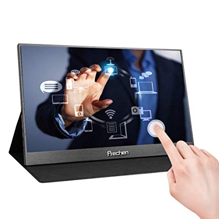 Touch Screen Monitor 15.6 inch USB-C touch screen portable HDMI monitor 1920X1080 resolution IPS display for PS3/PS4 Xbox360 Nintendo PC Cellphone Laptop,Prechen