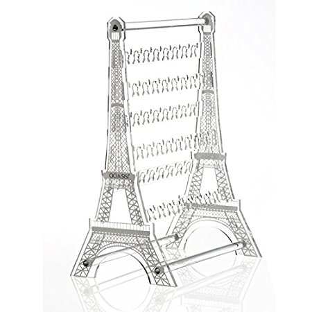 CICI&SISI Transparent Eiffel Tower Acrylic Earrings Holder Display Stand Organizer