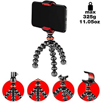 JOBY JB01571-BWW GorillaPod Starter Kit, Flexible Mini Tripod with Universal Smartphone Clamp, GoPro and Torch Mount Up to 325 g Payload