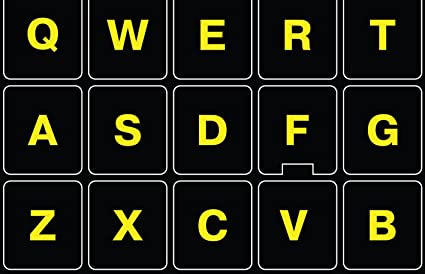 Online-Welcome Glowing Reflective Fluorescent English US Lettering Keyboard Sticker