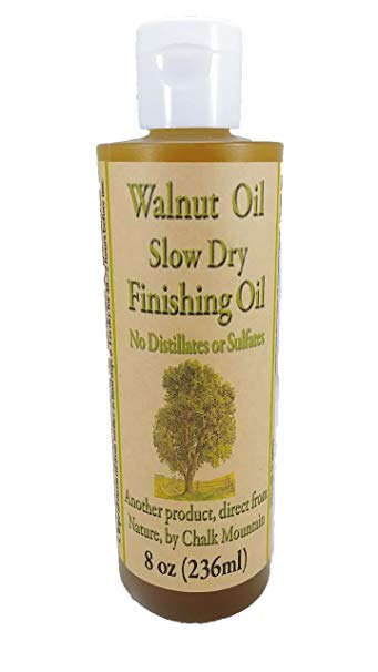 Chalk Mountain Brushes 8oz Walnut Oil Food Safe Finisher. Great for Wooden Utensils. Preserve and Beautify Unfinished Wood