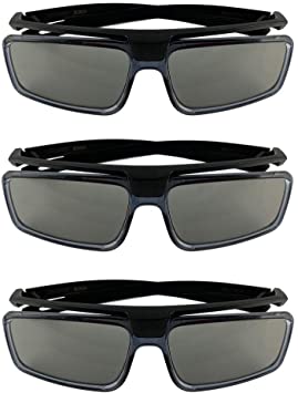 Factory Original Sony TDG-500P Passive 3D Glasses Slim Look No Batteries Needed/No Charging Necessary (TDG-500P) (3 Pack)