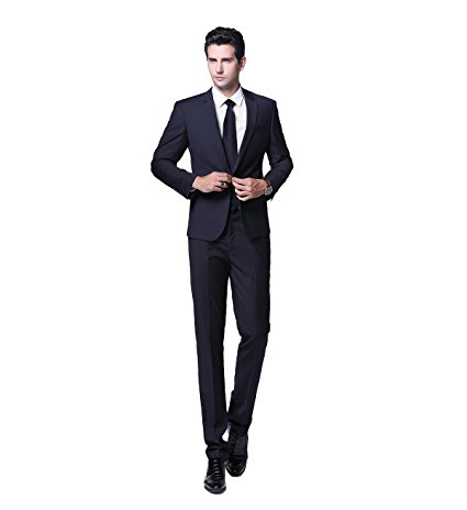 Mens One Button Formal 2-piece Suits Tuxedo Multi-color Slim Fit