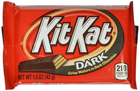 Kit Kat Candy Bar, Crisp Wafers in Dark Chocolate, 1.5-Ounce Bars (Pack of 24)