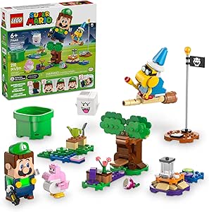 LEGO Super Mario Adventures with Interactive Luigi Toy, Nintendo Gift for Boys, Girls and Any Gamers Ages 6 and Up, Garden Playset for Kids, Pink Baby Yoshi Figure, Super Mario Toys, 71440