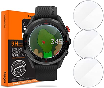 Spigen Tempered Glass Screen Protector Designed for Garmin Approach S62 [3PACK]