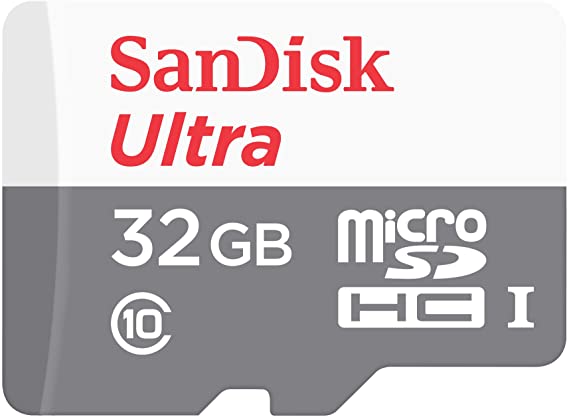 Sandisk SDSQUNS-032G-GN3MN Ultra 32GB 80MB/s UHS-I Class 10 microSDHC Card, Black