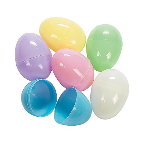 Plastic Jumbo Pastel Eggs - 12 Pack