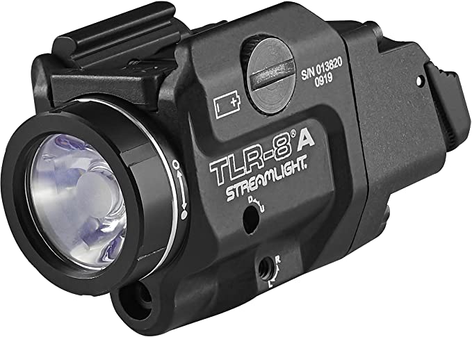 Streamlight 69414 TLR-8A Flex Low-Profile Rail-Mounted Tactical Light, Black/Red Laser