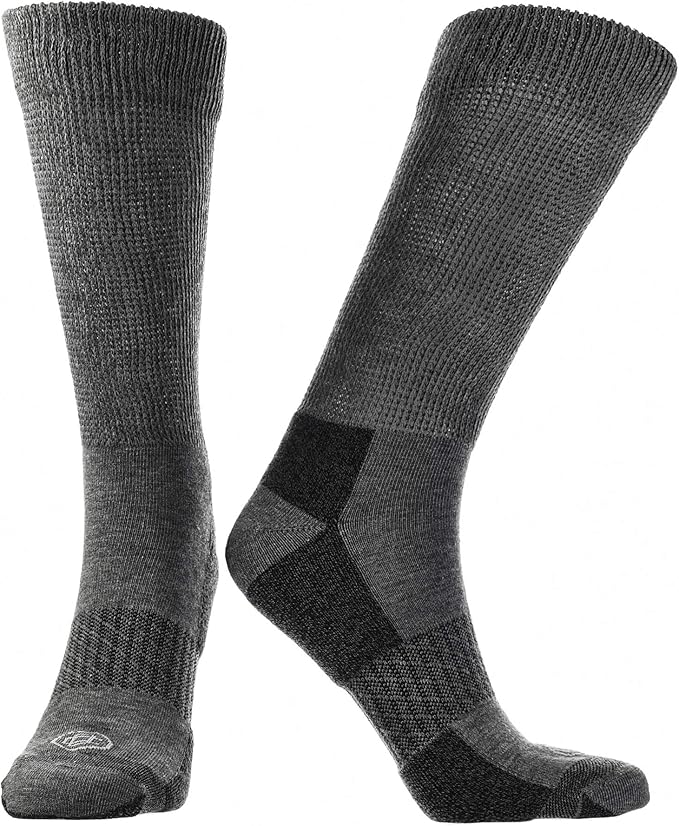 Doctor's Choice Diabetic Crew & Quarter Socks, Men's, Non-Binding, Half-Cushioned, & Seamless Toe, 2 Pairs, Large & X-Large