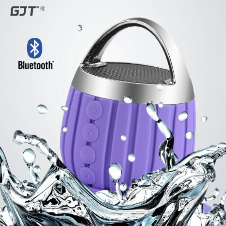 GJTLP-03 Waterproof Wireless Bluetooth Shower Speaker IPX6 Water ResistantBathroomPoolBoatCarOutdoor UseRechargable Battery Support TF card and Aux-in FunctionPURPLE