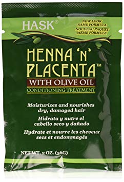 Hask Henna 'N' Placenta with Olive Oil Conditioning Treatment, 2 Ounce
