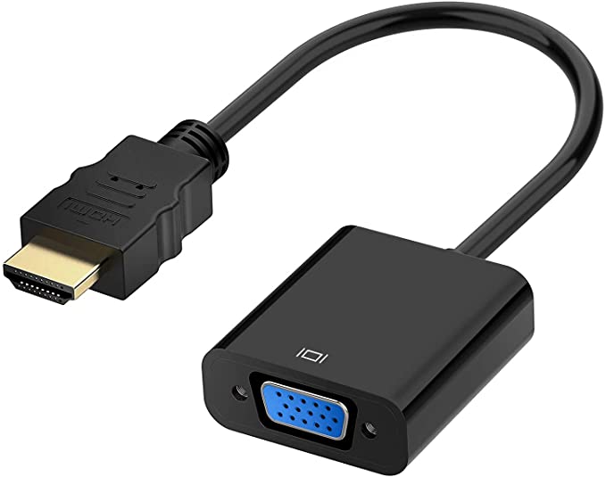 HDMI to VGA, Gold-Plated 1080P HDMI to VGA Monitor Adapter, HDMI Male to VGA Female Video Converter for Desktop, Laptop, Monitor, Projector, HDTV and More