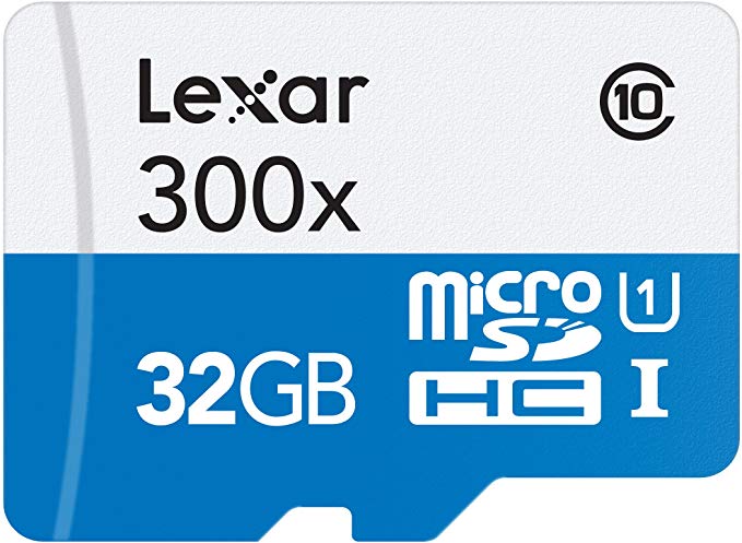Lexar High-Performance microSDHC 300x 32GB UHS-I/U1 Flash Memory Card - LSDMI32GBBNL300