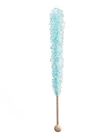 Candy Buffet Store - Light Blue Rock Candy Crystal Sticks ? Pack of 12 ? Cotton Candy Flavored ? Great Tasting Blue Candy, Great for Frozen Parties, Elsa Decorations, Baby Showers, and Candy Buffets!!