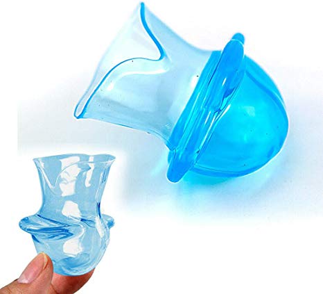 Mouth Type Anti Snoring Tongue Device Transparent Silicone Tongue Tube Anti-Snoring Sleep Aid Device - Non Discomfort-Ergonomic Structure (Blue)