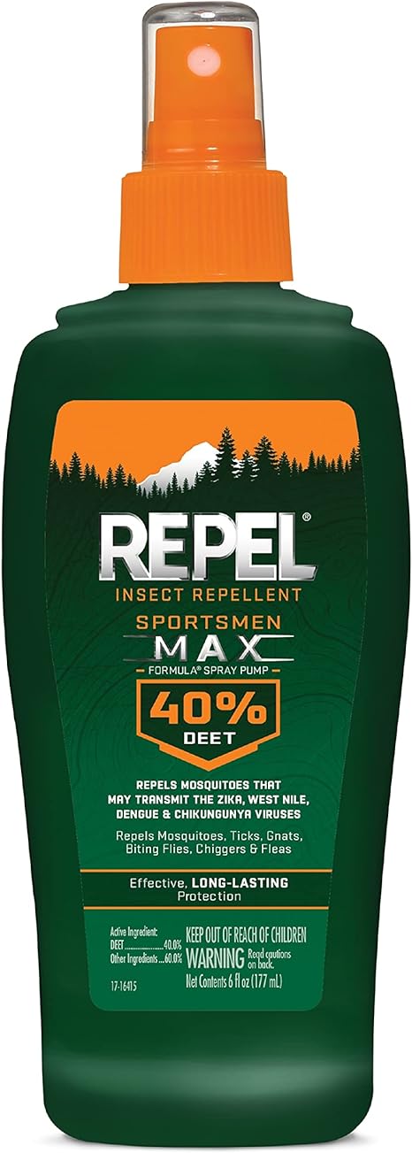 Repel 94101 6-Ounce Sportsmen Max Insect Repellent 40-Percent DEET Pump Spray, Case Pack of 1