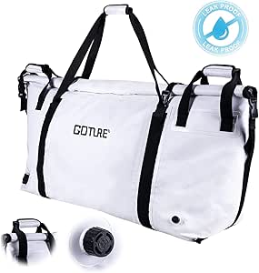 Goture Insulated Fish Cooler Bag, Monster Leakproof Fish Kill Bag, Portable Large Fishing Cooler Bag for Outdoor Travel with Drain Plug, Keep Ice Cold All Day Long （46.7x11.8x19.7in）