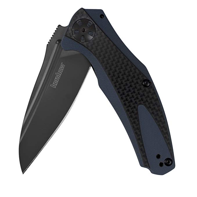 Kershaw Natrix-Carbon Fiber Pocket Knife (7007CF); 3.25 In. 8Cr13MoV Titanium Carbo-Nitride Coated Blade; 3D-Machined G10 Handle with Carbon Fiber Overlay, Flipper, Reversible Deep-Carry Clip; 2.9 oz.