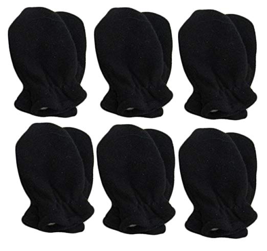 Infant-Toddler-Kids Soft And Warm Double Layers Of Fleece Mittens 6-Pack