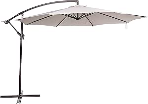 Blue Wave NU6889 Captiva 10-ft Octagonal Cantilever Champagne-Breez-Tex Canopy Market Umbrella