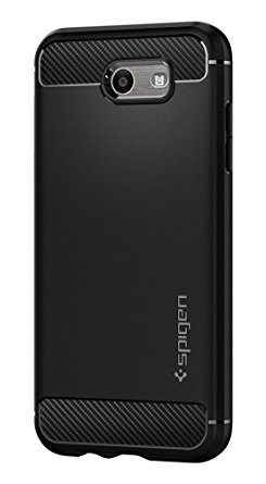 Spigen Rugged Armor Galaxy J3 Emerge case/J3 Prime case/J3 2017 Case with Resilient Shock Absorption and Carbon Fiber Design for Galaxy J3 Emerge case/J3 Prime/J3 2017 - Black