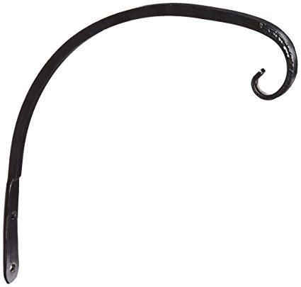 Panacea 89408 Forged Curved Hook Wrought Iron Hanger, Black, 8-Inch