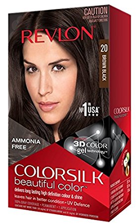 Revlon Colorsilk Beautiful Color Hair Color, Brown/Black