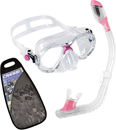 Cressi Kids Snorkel Set - Kids Mask and Dry Snorkel - Snorkeling Gear Youth, Made in Italy