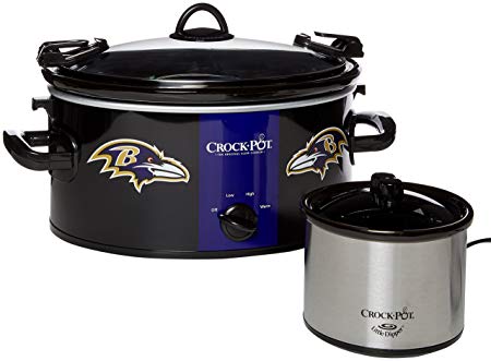 Crock-pot SCCPNFL603-BR Baltimore Ravens Slow Cookers, White