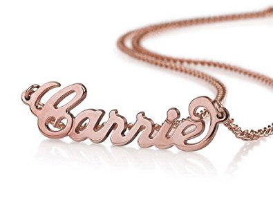 18k Rose Gold Plate Name Necklace - Custom Made Any Name