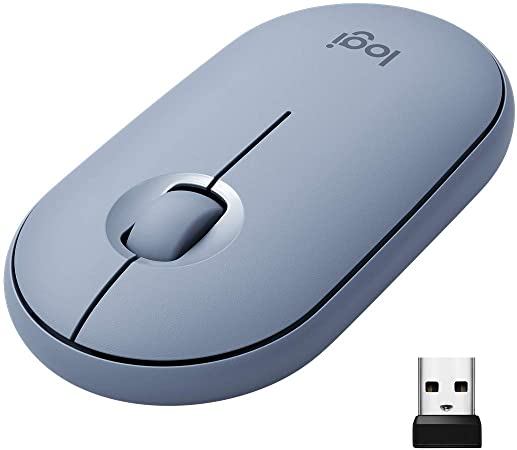 Logitech Pebble M350 Wireless Mouse - Blue Grey