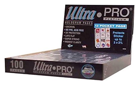 Ultra Pro 12-Pocket Platinum Page with 2-1/4" X 2-1/2" Pockets 100 ct.