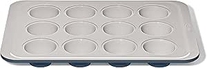 OXO Good Grips Non-Stick Pro Ceramic Coated Metal Bakeware 12 Cup Muffin Pan – Storm Blue