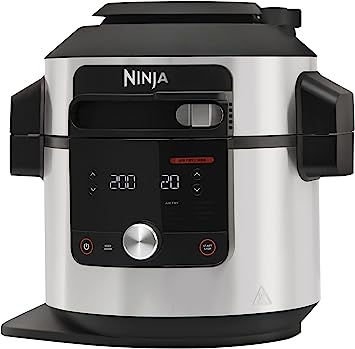 Ninja Foodi Max 14-in-1 Smartlid Multi-Cooker, 7.5 Litre Capacity, Black/Grey