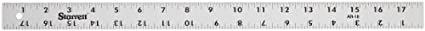 Starrett AR-18 Anodized Aluminum Straight Edge Rule, 18" Length, 1.125" Width