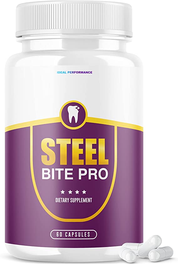 Steel Bite Pro Teeth Supplement for Teeth and Gum Repair Dental (60 Capsules)