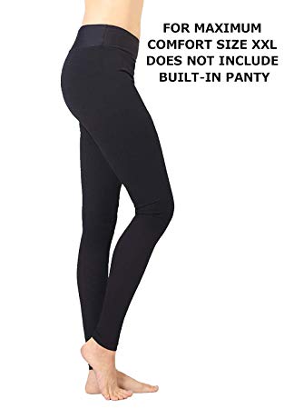 Extra Firm Footless Graduated Compression Microfiber Leggings Opaque Pants (20-30 mmHg) with Control Top (XX-Large)